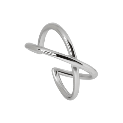 Abbraccio cross design ring in 925 silver