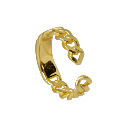 Anello in argento 925 catena- color oro