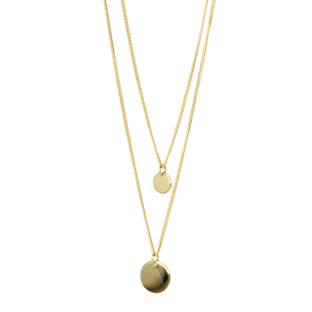 collana doppia con cerchi in argento 925 -1