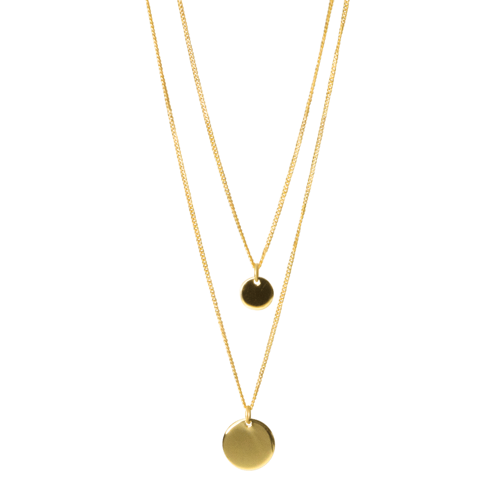 COLLANA DOPPIA con cerchi in argento 925