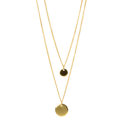 COLLANA DOPPIA con cerchi in argento 925