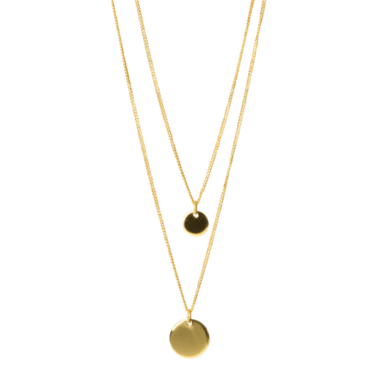 COLLANA DOPPIA con cerchi in argento 925