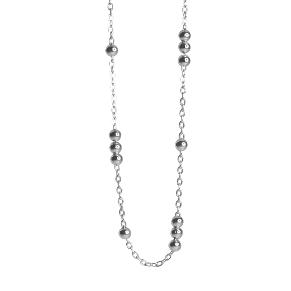 Collana girocollo balance in argento 925 con pallini