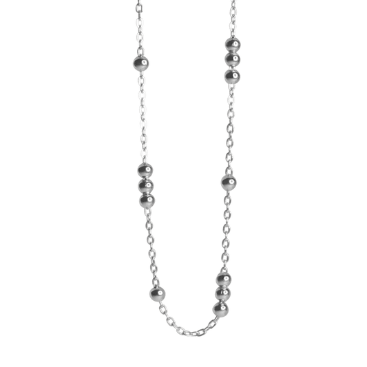 Collana girocollo balance in argento 925 con pallini