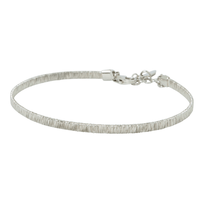 Bracciale design rigido con filo avvolto in argento 925 -1