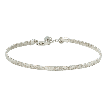 Bracciale design rigido con filo avvolto in argento 925