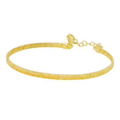 Bracciale design rigido con filo avvolto in argento 925 -color oro-1