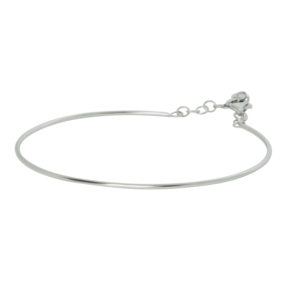 Bracciale design rigido sottile in argento 925-1