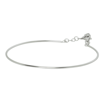 Bracciale design rigido sottile in argento 925-1