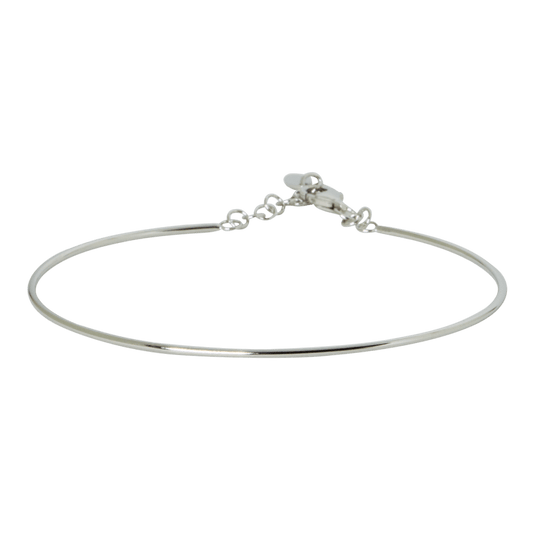 Bracciale design rigido sottile in argento 925