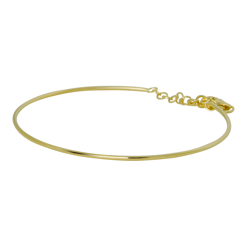 Bracciale design rigido sottile in argento 925-colore oro-1