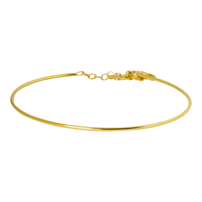 Bracciale design rigido sottile in argento 925-colore oro